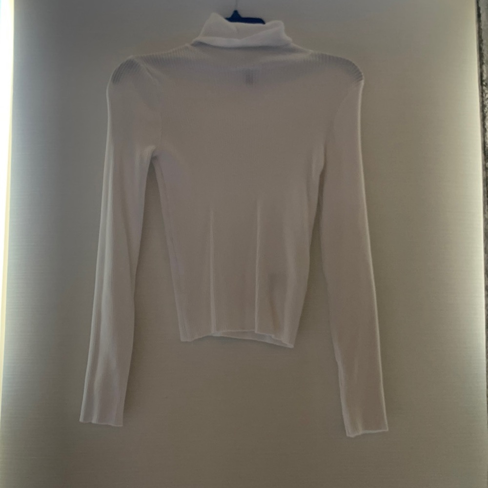 White long sleeve turtle neck